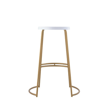 Hula 28.75" Modern Designer Iron Curved Backless Bar Stool - JONATHAN Y